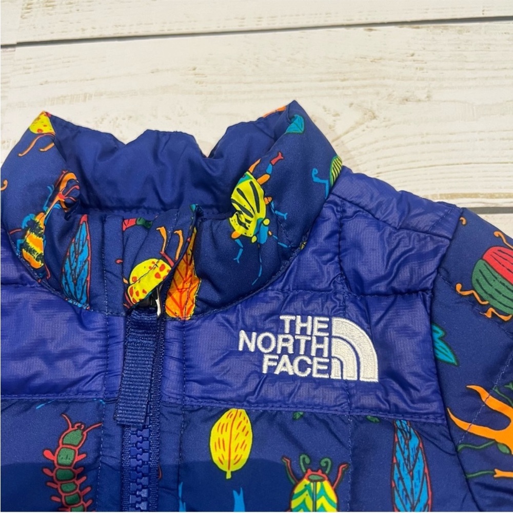 The North Face Thermoball Jacket Infant Baby Bolt Blue Critter Crawl Print 0-3M - Picture 9 of 9